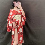 Japanese printed long kimono Pajama girl's private room underwear sexy nightdress