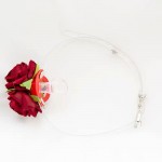 Personalized Vintage Rose mouth ball cute pacifier mouth flail transparent Pu needle buckle interesting adult products