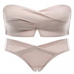 Front button Strapless underwear women's small chest gathering upper non slip invisible bra without trace and steel ring back bra