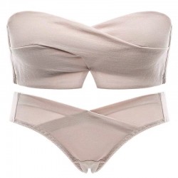 Front button Strapless underwear women's small chest gathering upper non slip invisible bra without trace and steel ring back bra