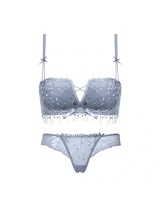 No steel ring underwear women's small chest gathering bra suit sexy artifact summer Underwear Set